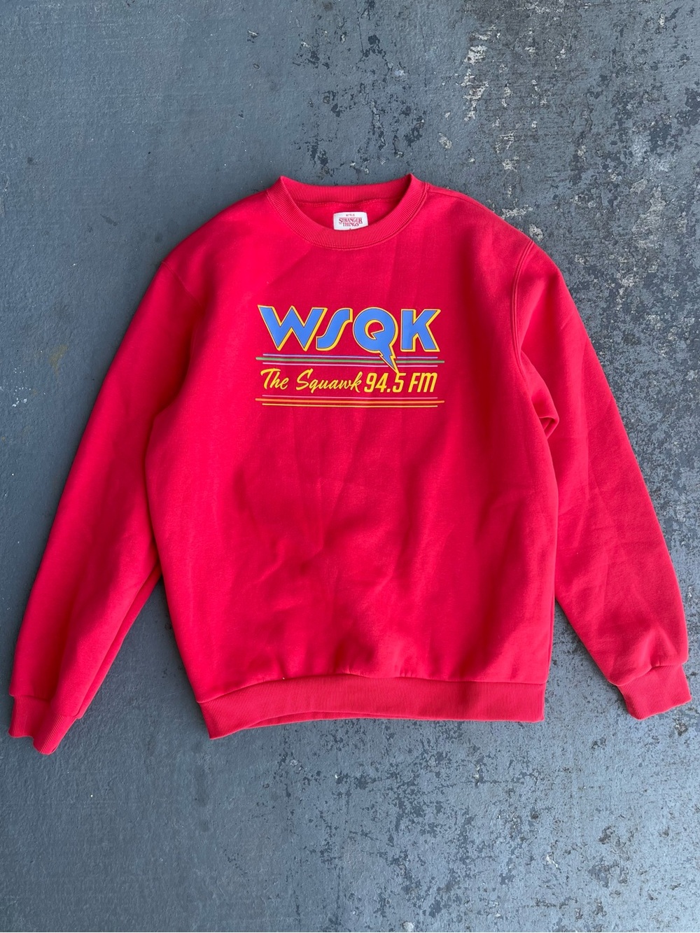 Netflix x Primark Stranger Things WSQK The Squawk 94.5 FM Crewneck Sweatshirt